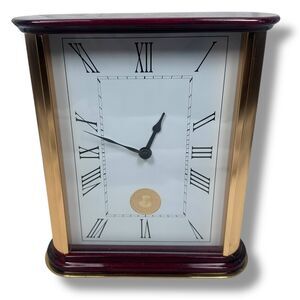 Westminster Chime Mantle Clock Quartz Medallion for Ursinus College Gold Tone